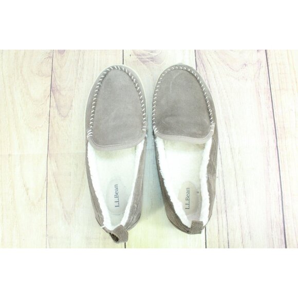 LL Bean Mountain Slippers Moccasin Dark Cement Size 8 M - Picture 7 of 9